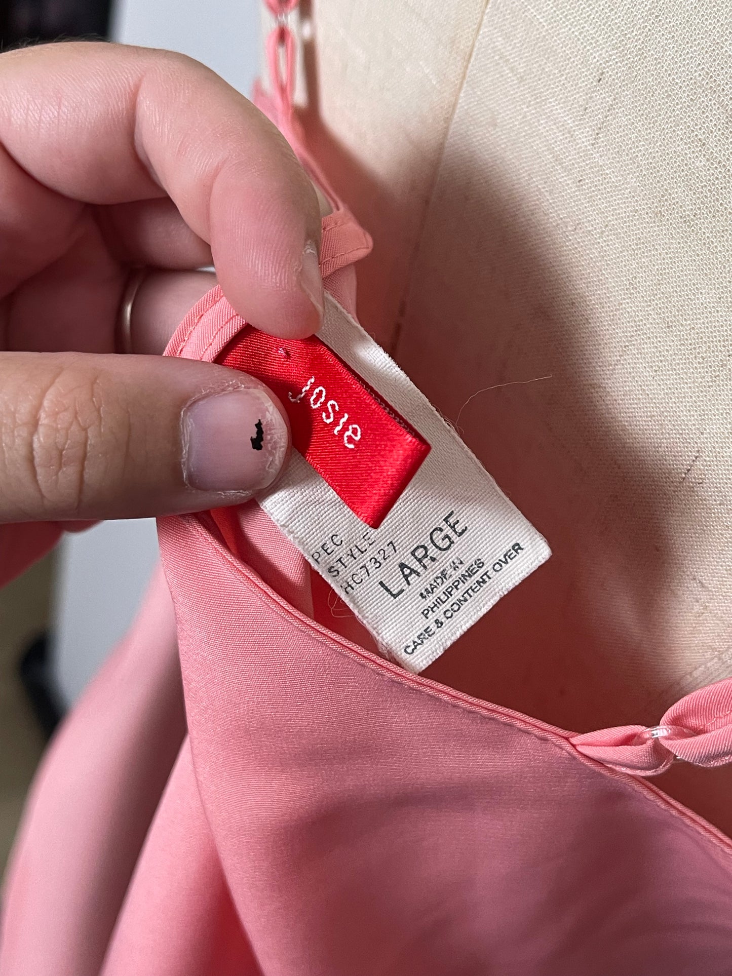 90’s/Y2K Peach Slip Dress (L)