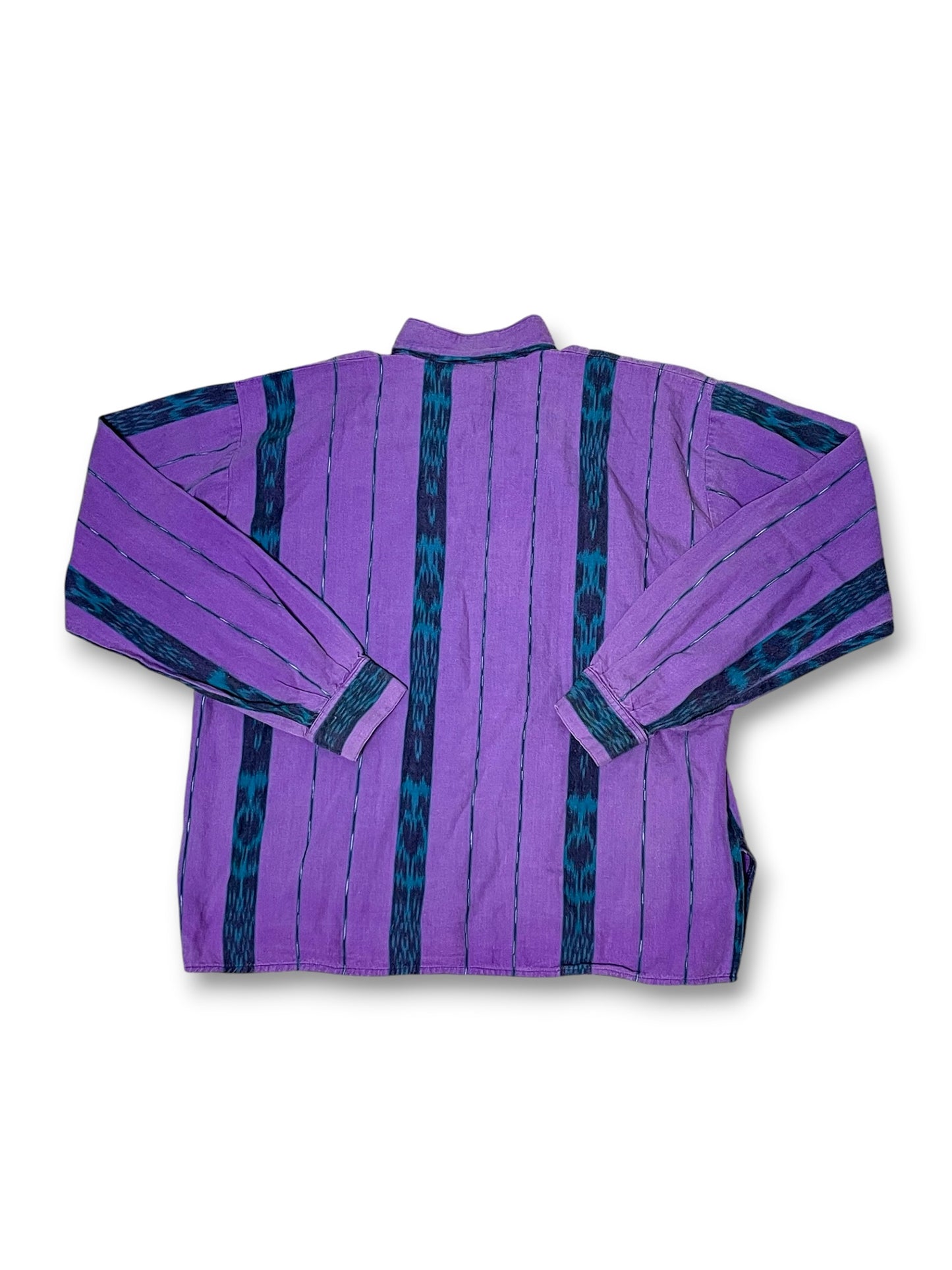 90’s/Y2K Purple Southwestern Print Shirt (L)