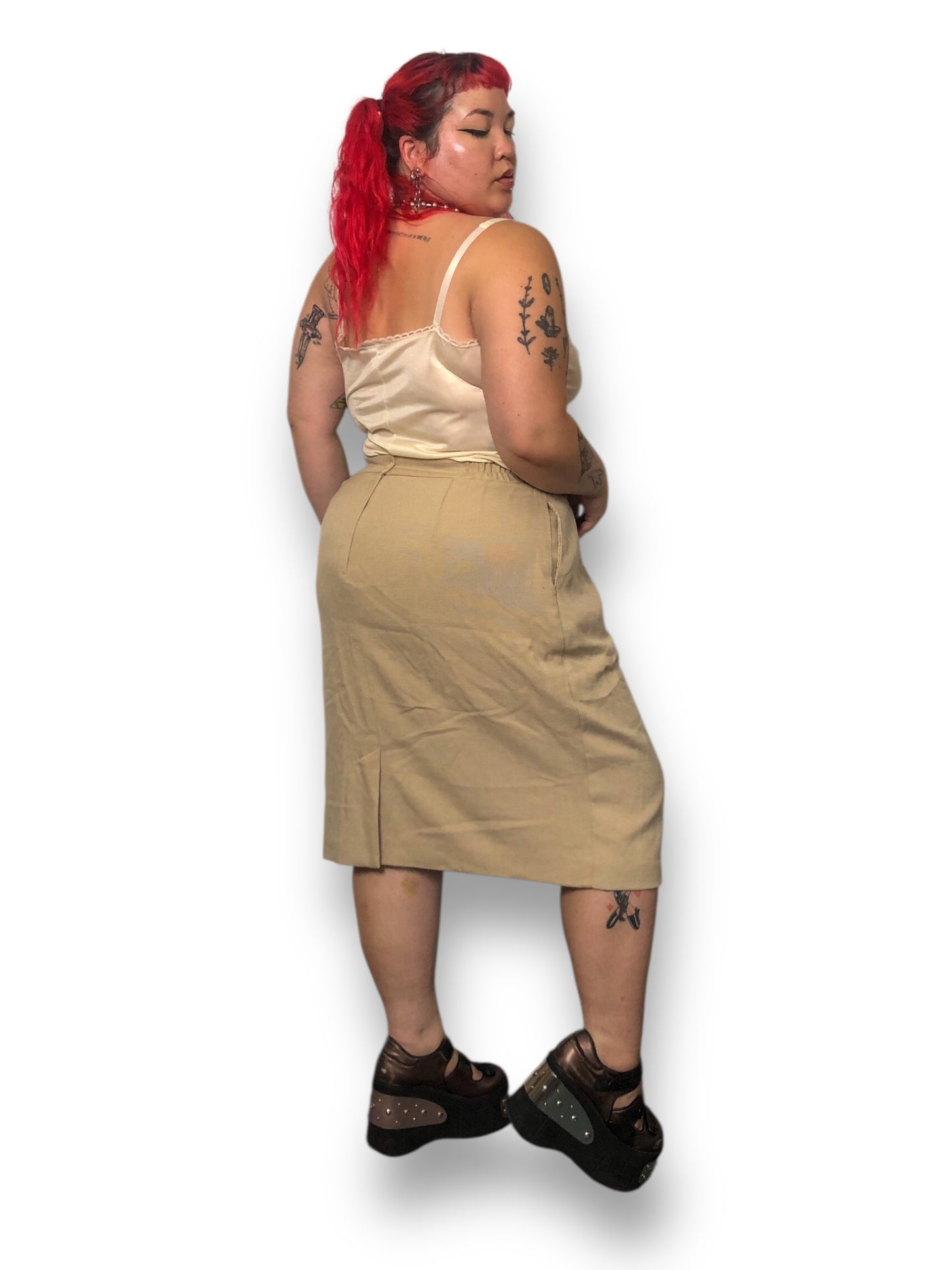 90’s Worthington Khaki Pencil Skirt (2X)
