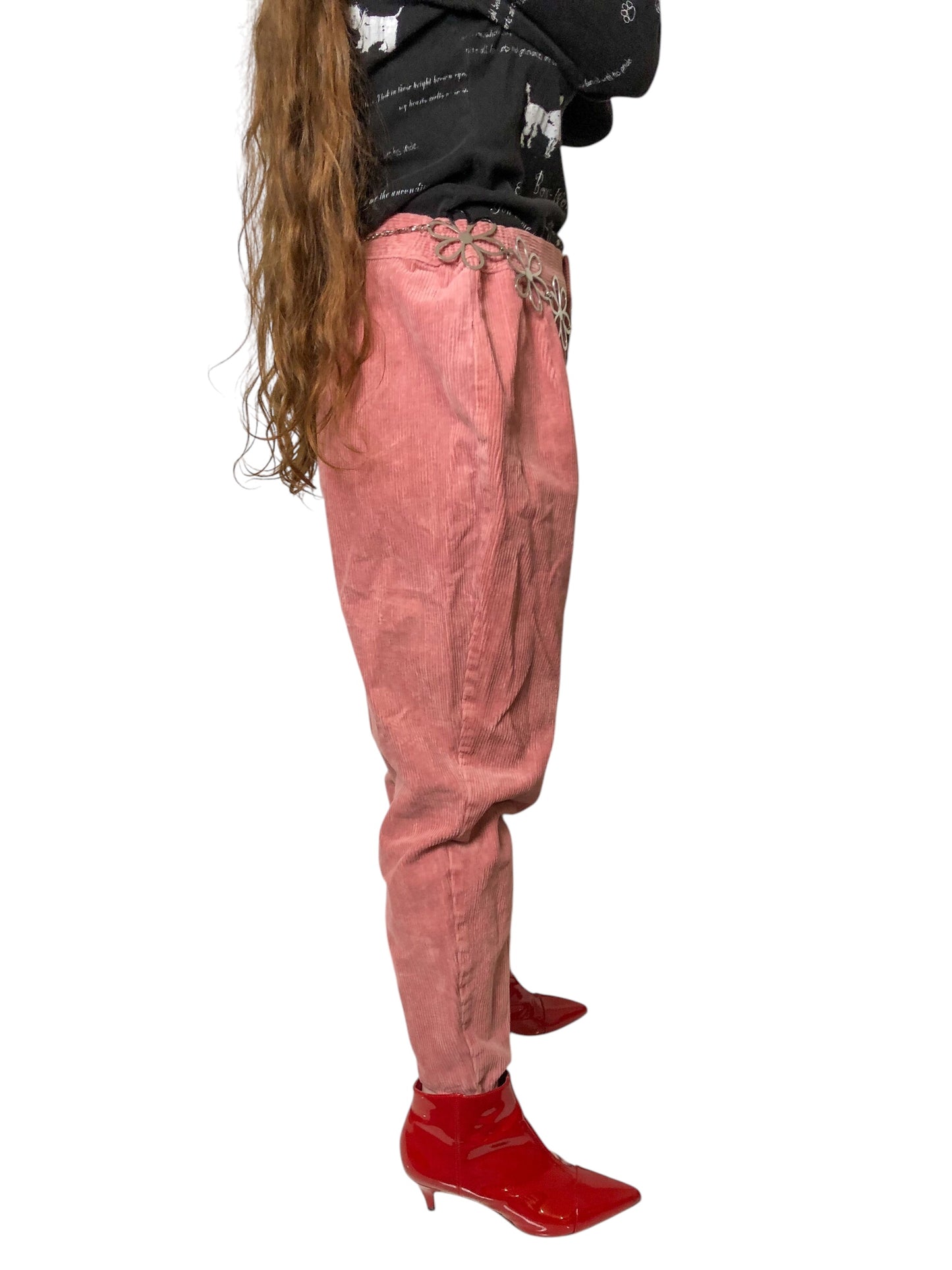 90’s Westport Ltd Rose Pink Corduroy Stirrup Pants (XL/2X)