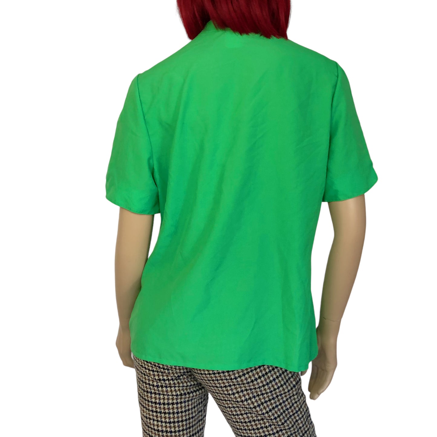 80’s Lady Arrow Green Retro Blouse (XL)