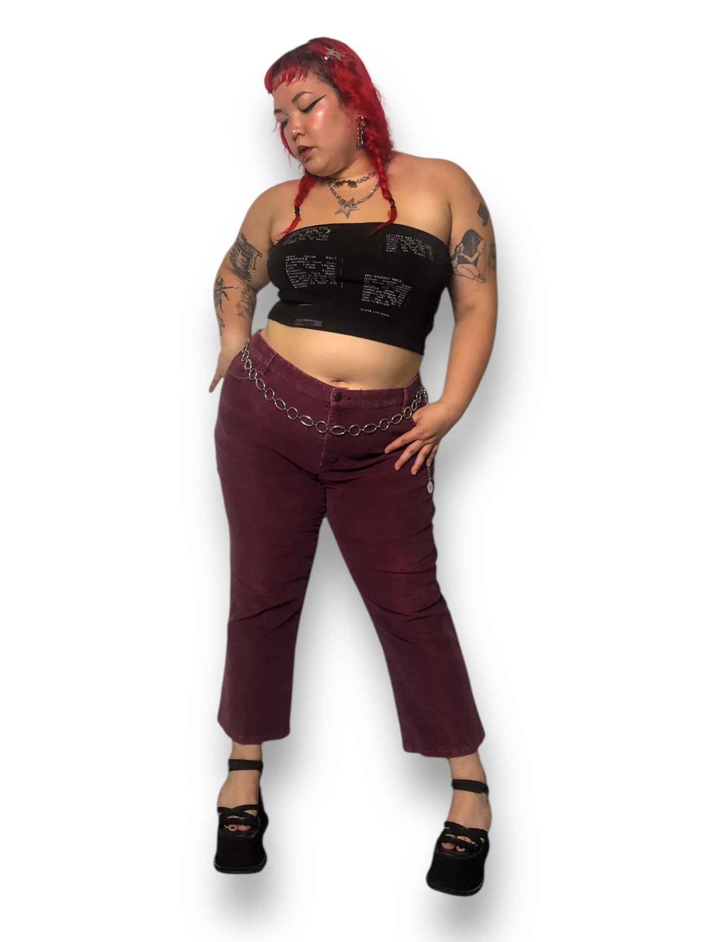 Y2K St. John’s Bay Maroon Corduroy Pants (2X)