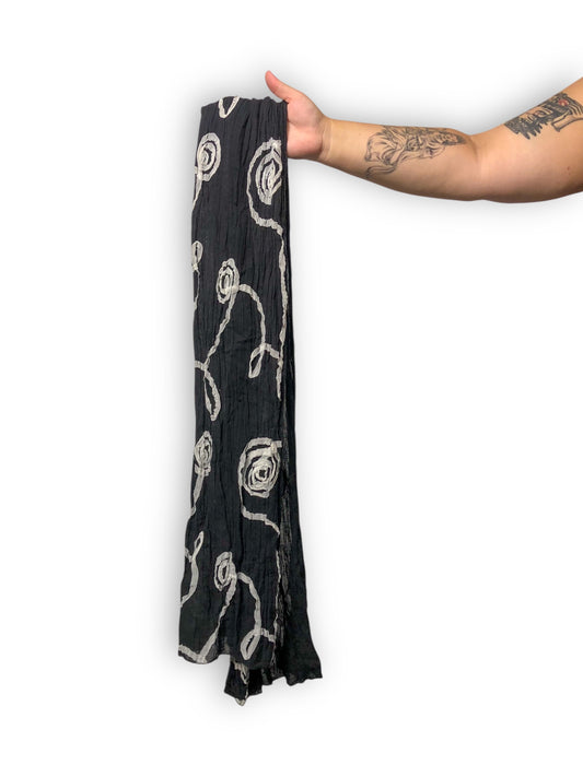 Black Swirly Scarf
