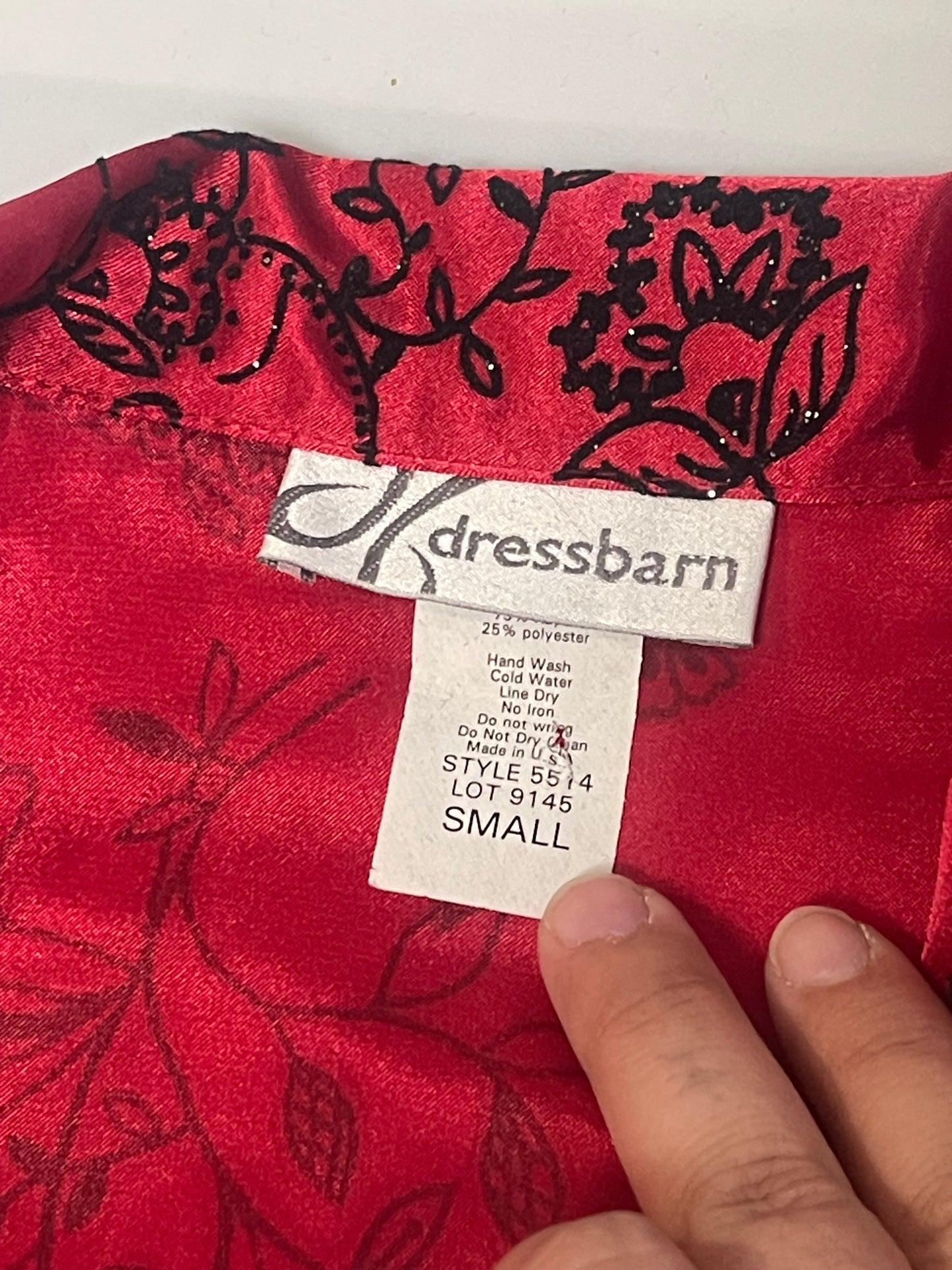 90’s Floral Paisley Satin Blouse (S)