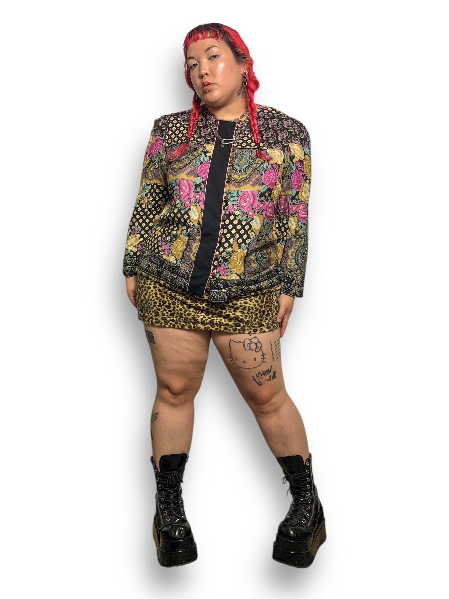 80’s Tracy Richards Retro Patterned Blouse (2X)