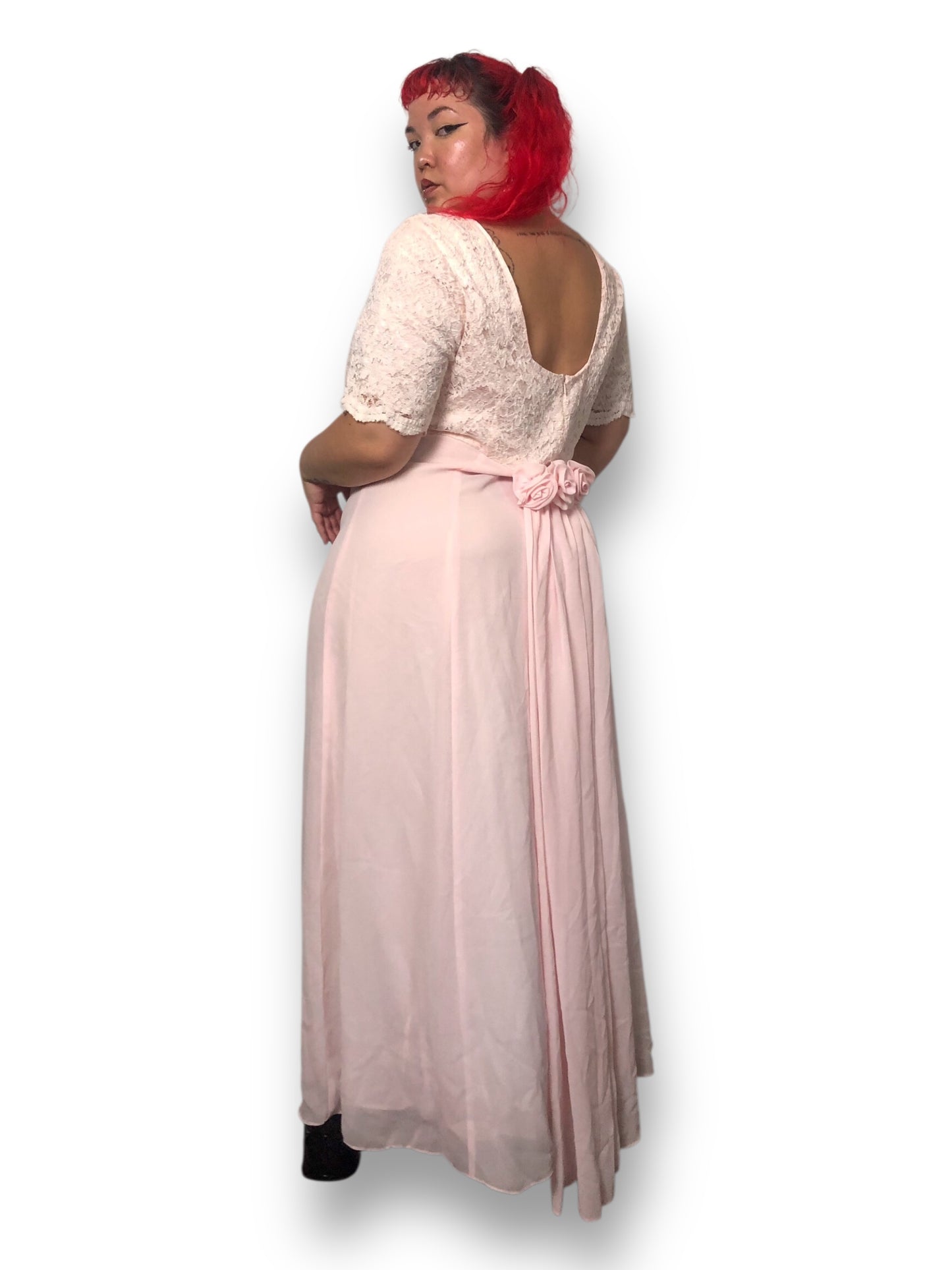 80’s Lanz of Salzburg Baby Pink Gown (2X)
