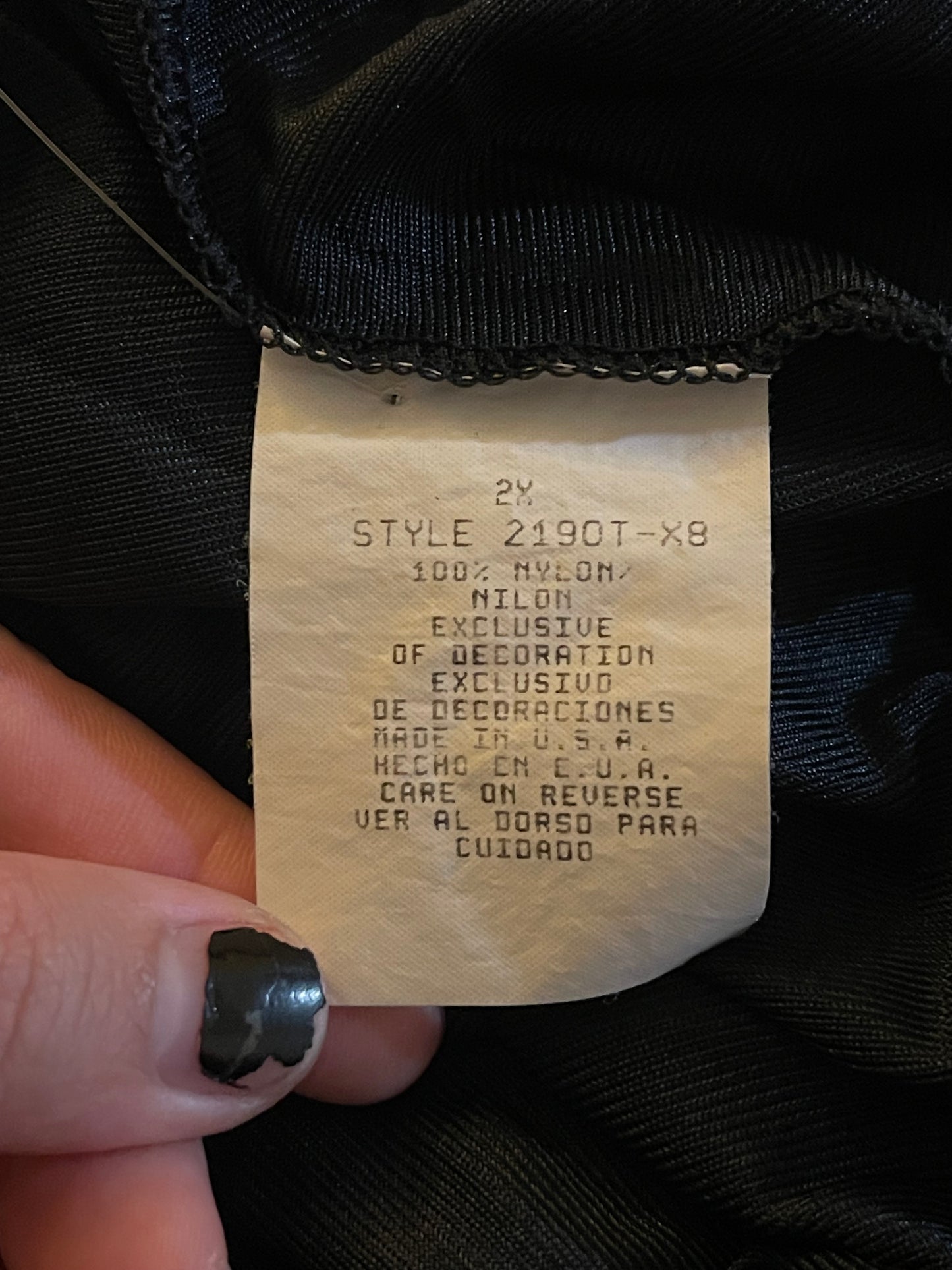 90’s Black Slip Skirt (1X/2X)