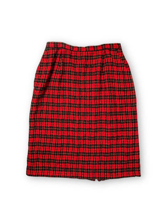 90’s Pendleton Red Tartan Plaid Pencil Skirt (L)