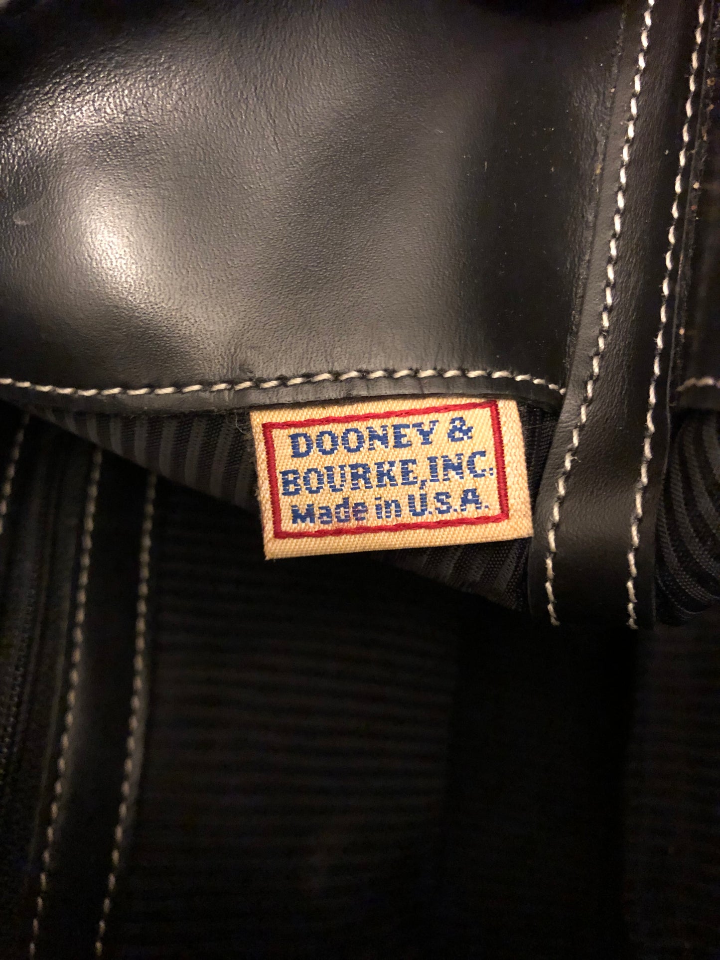 Vintage Dooney Bourke Black Leather Purse