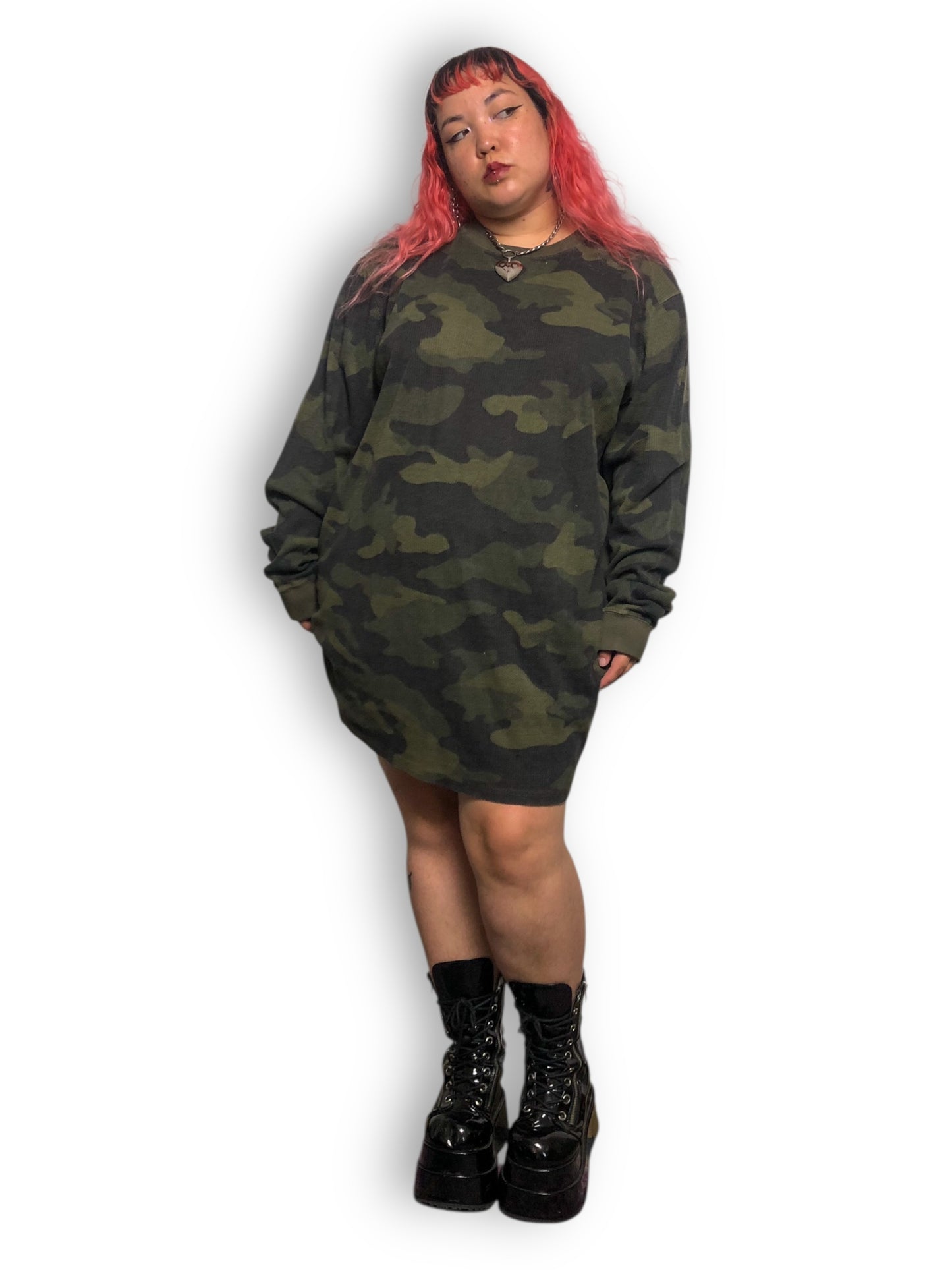 Y2K/Modern KingSize Camo Thermal Long Sleeve Shirt (3X)