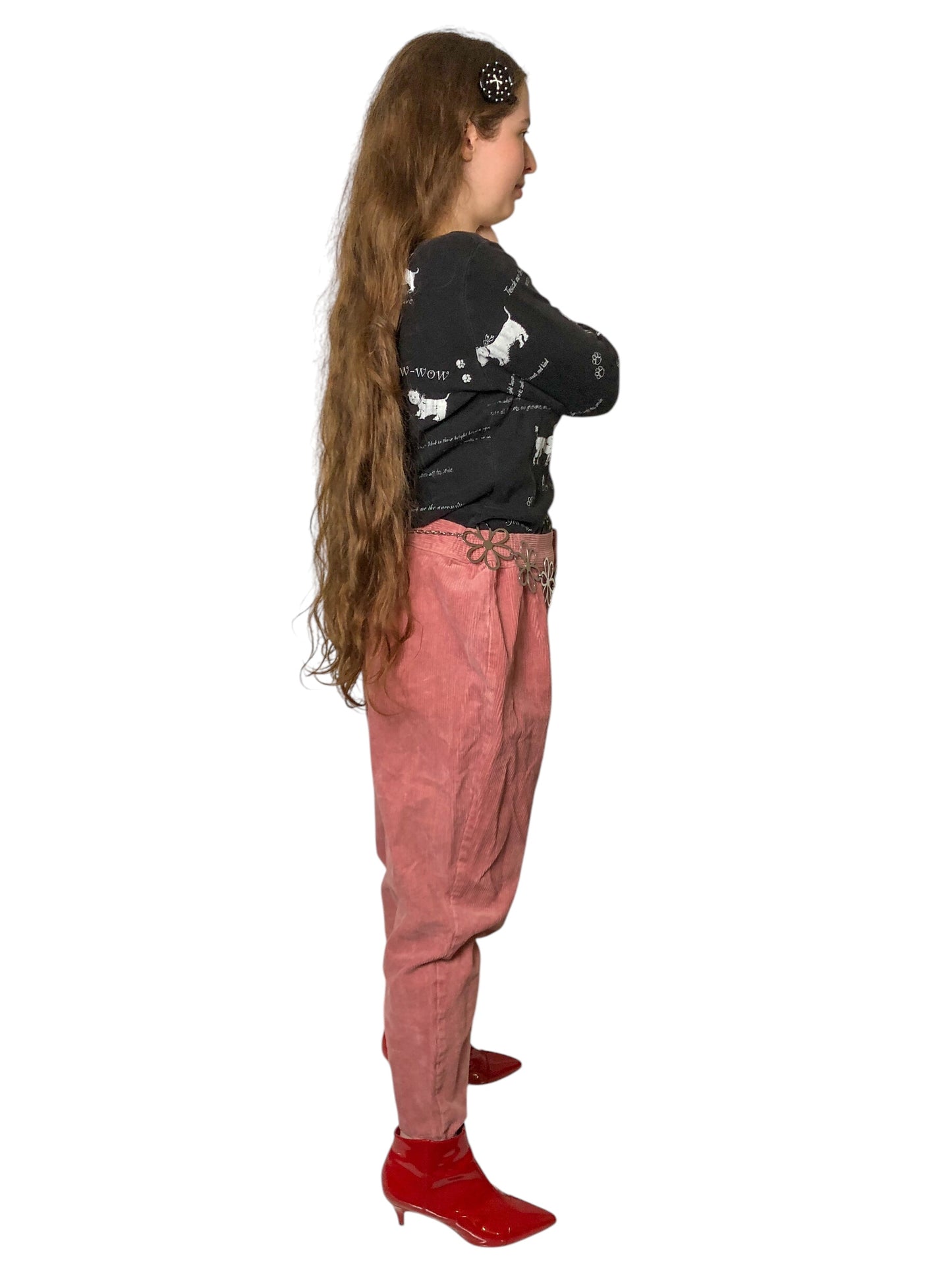 90’s Westport Ltd Rose Pink Corduroy Stirrup Pants (XL/2X)