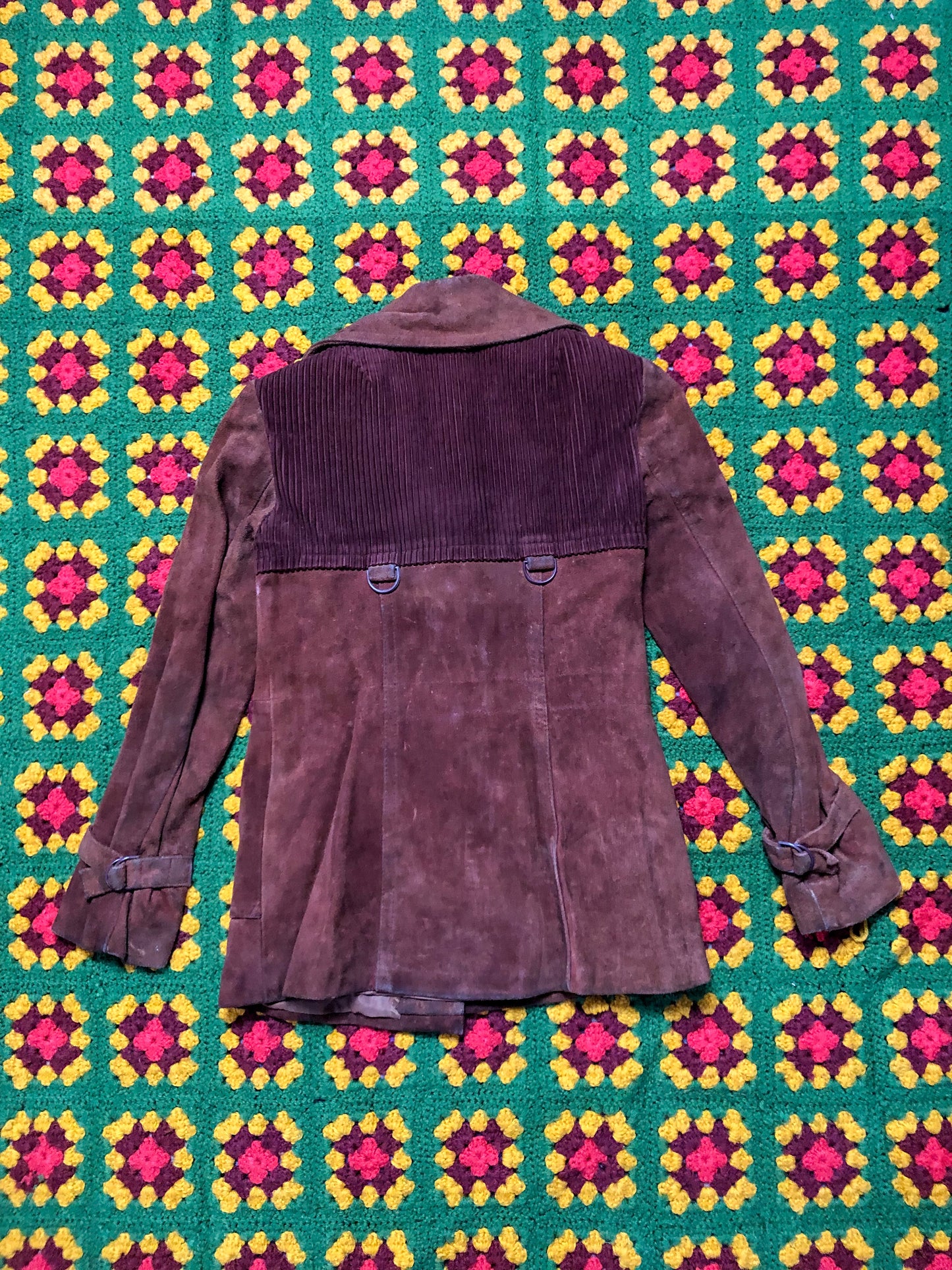 70’s Split End Ltd Chestnut Brown Suede Leather Jacket (XXS/XS)