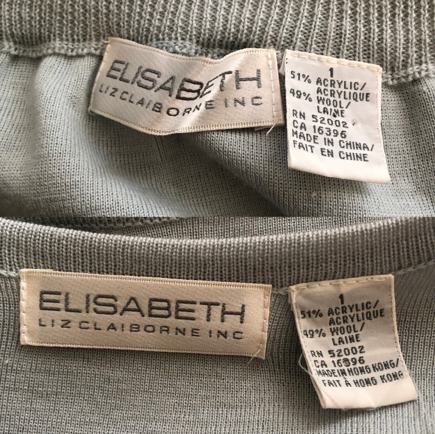 80’s Elisabeth by Liz Claiborne Powder Blue Knit 2-Piece Set (XL)