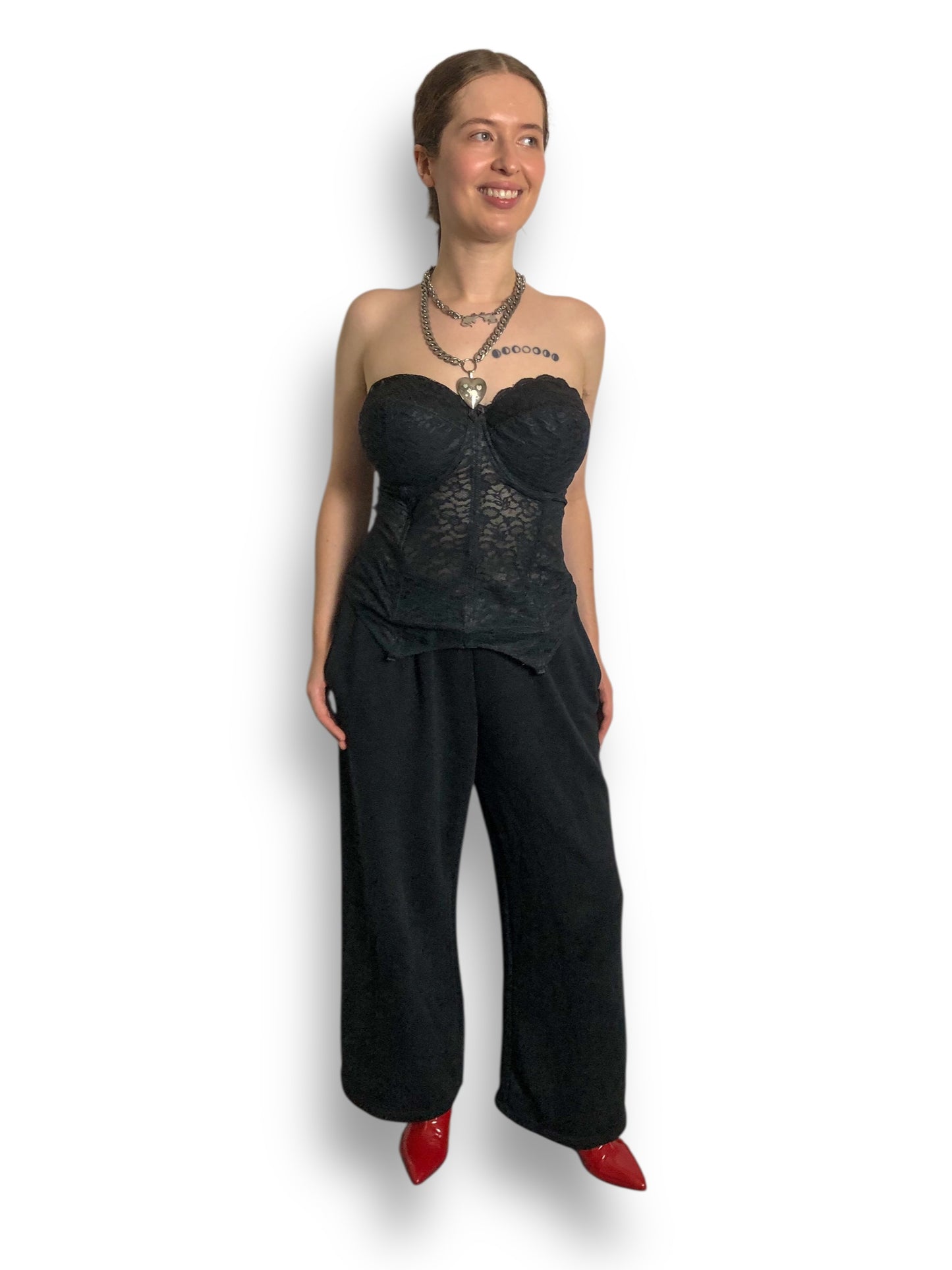 70’s/80’s Goddess Black Lace Bustier Top (36DDD/E)