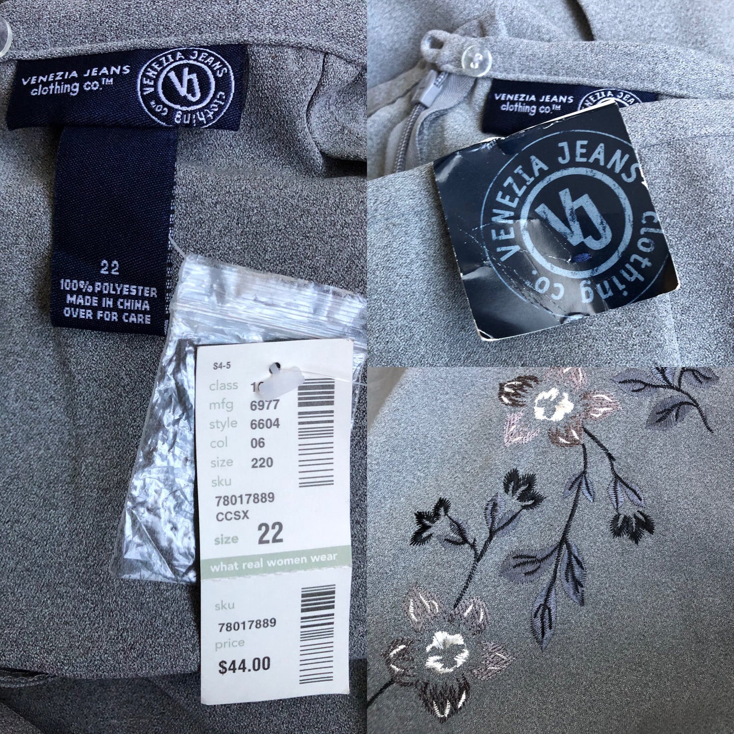 90’s/Y2K Venezia Jeans Clothing Co Gray Maxi Skirt (2X)