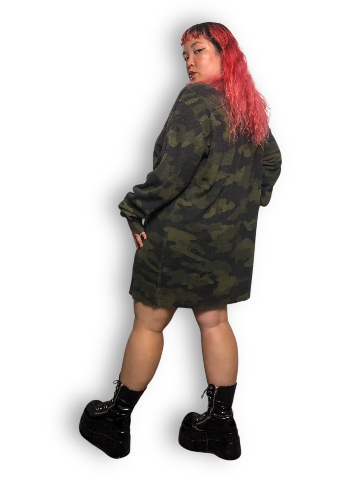 Y2K/Modern KingSize Camo Thermal Long Sleeve Shirt (3X)