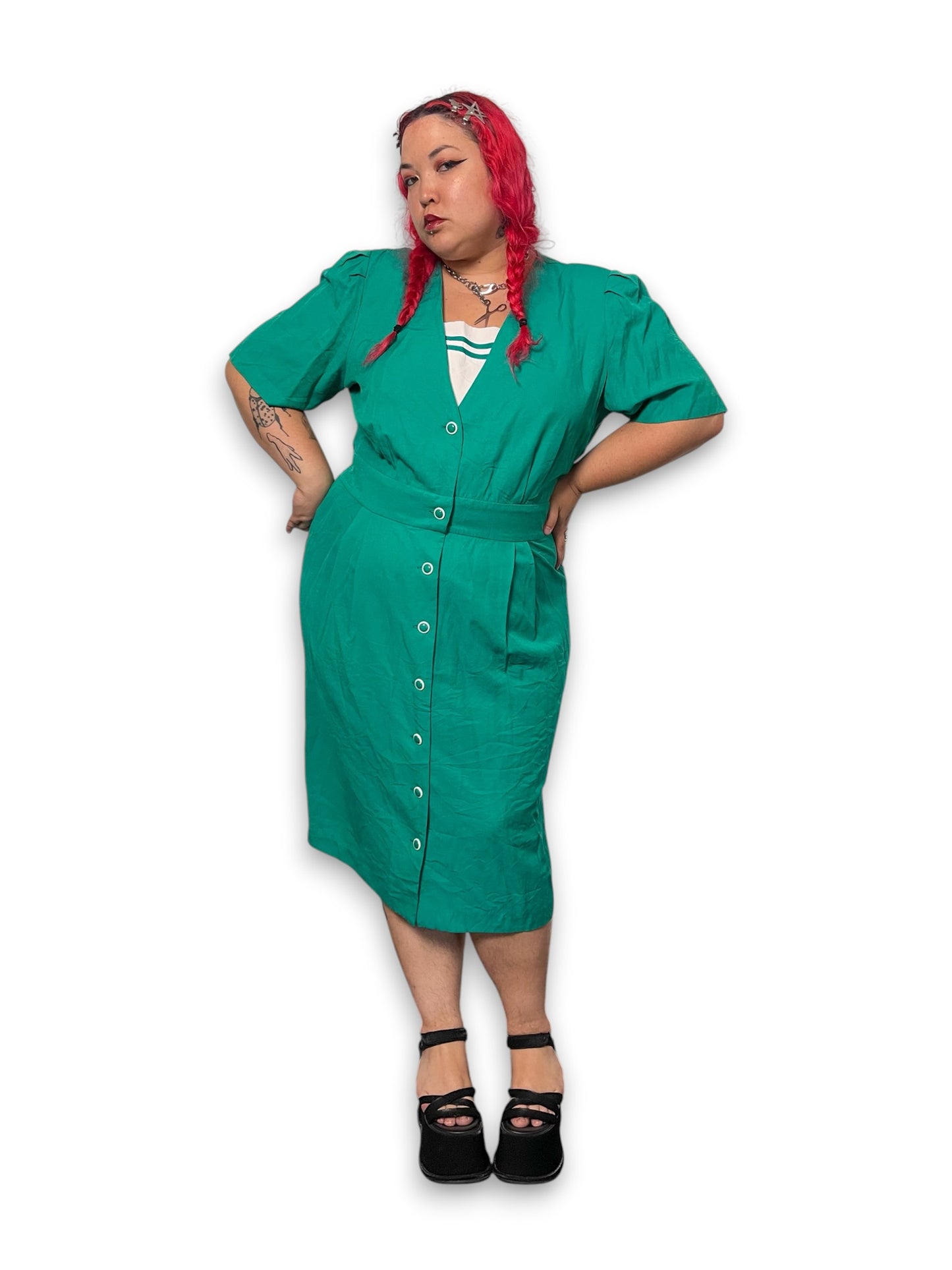 80’s/90’s Retro Pencil Dress (1X/2X)