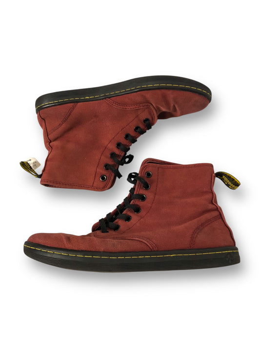 Dr. Martens Burgundy Shoreditch Canvas Sneakers (9)