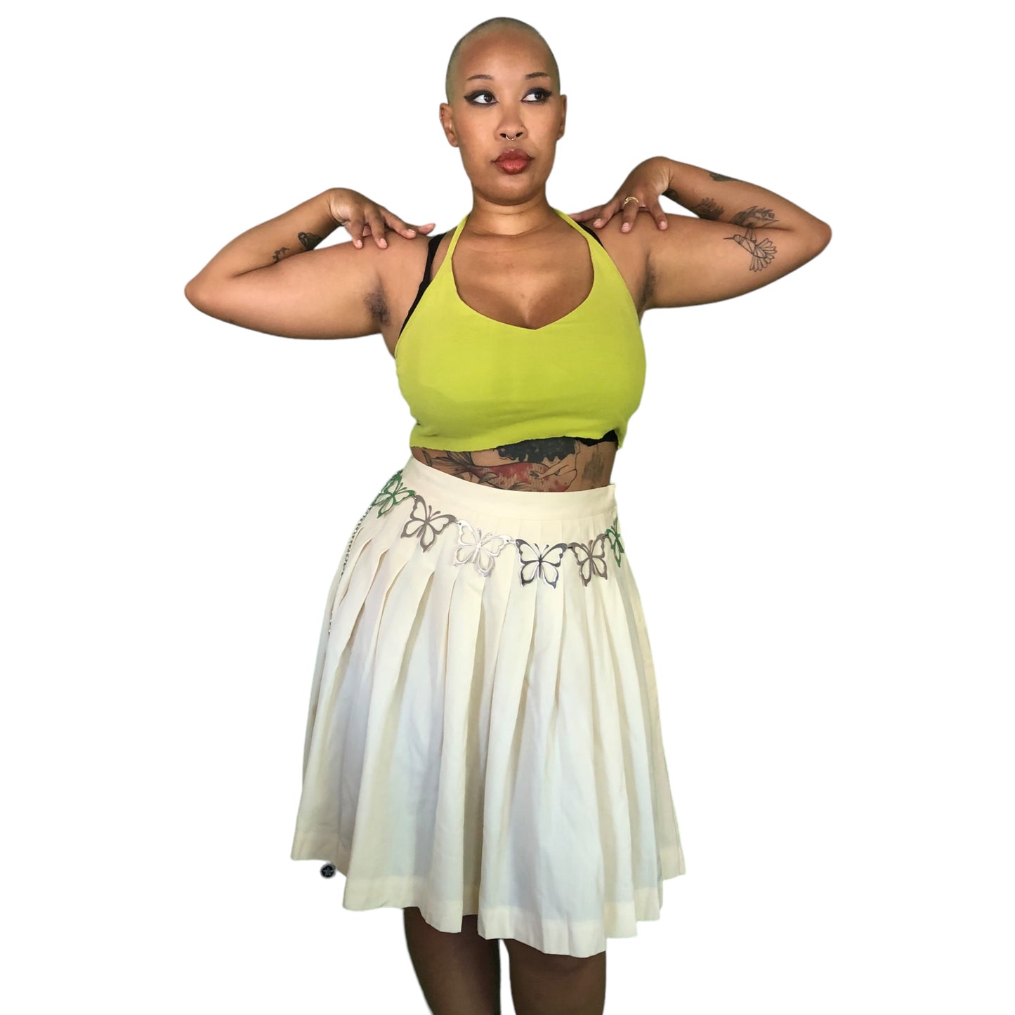 Y2K GUESS Lime Green Halter Top (M)