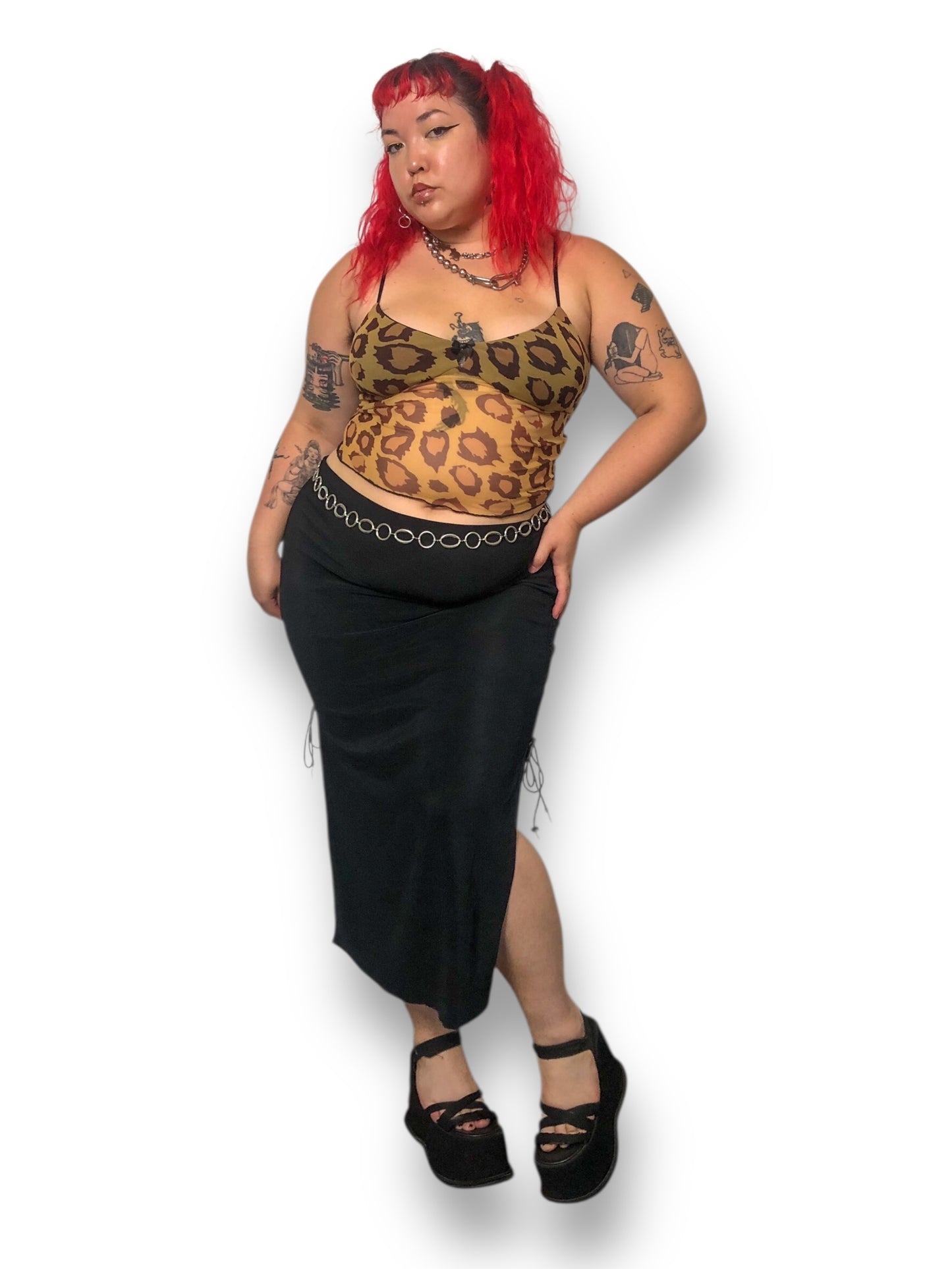 90’s Susan Lawrence Black Midi Skirt (XL)