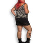 90’s Alex Evenings Black and White Floral Lace Tank Top (3X)