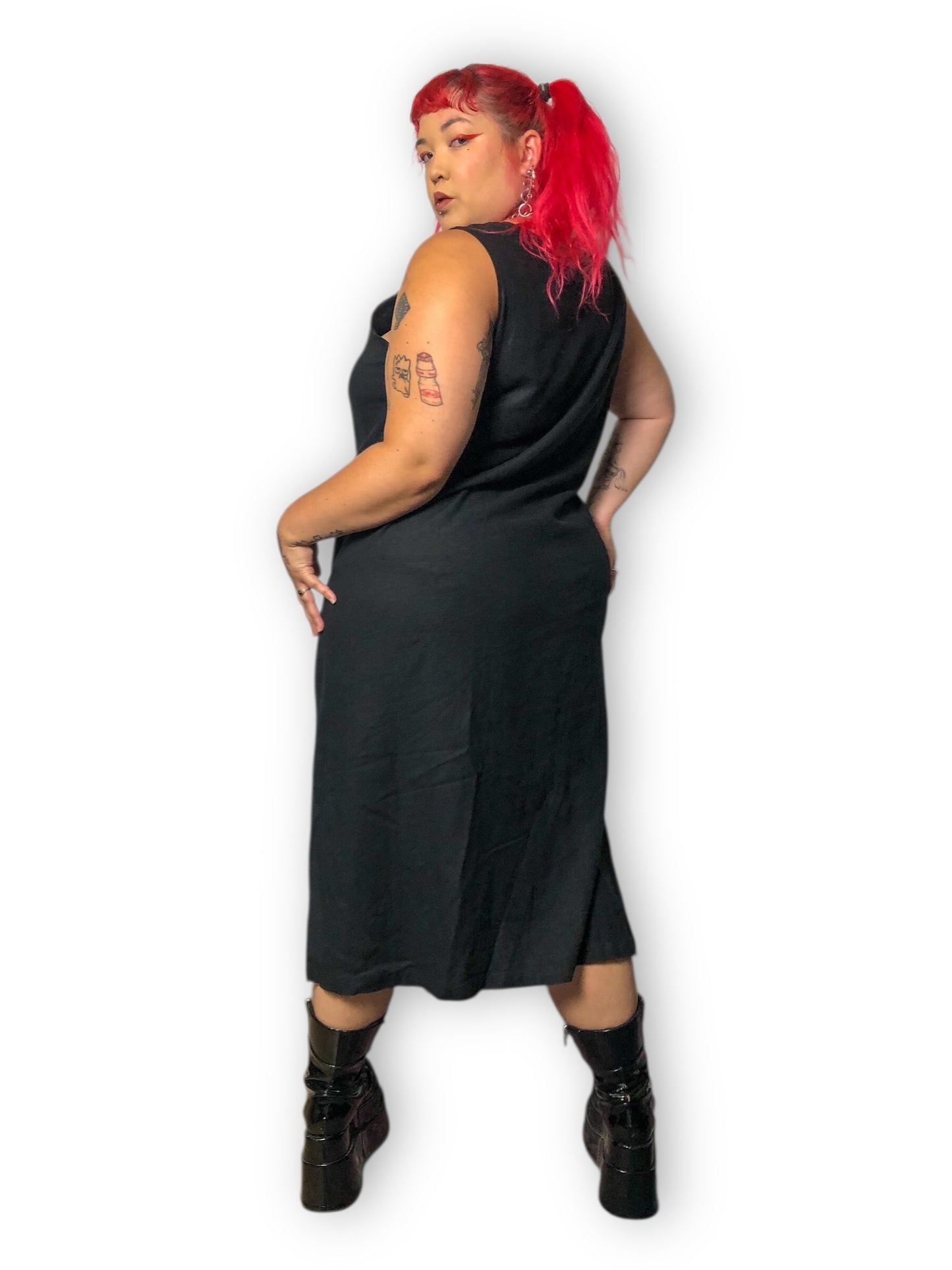 90’s/Y2K Jane Ashley Black Shift Dress (XL/2X)