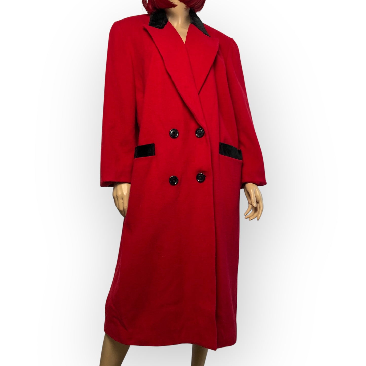 80’s Talbots Red Wool Trench Coat (L)
