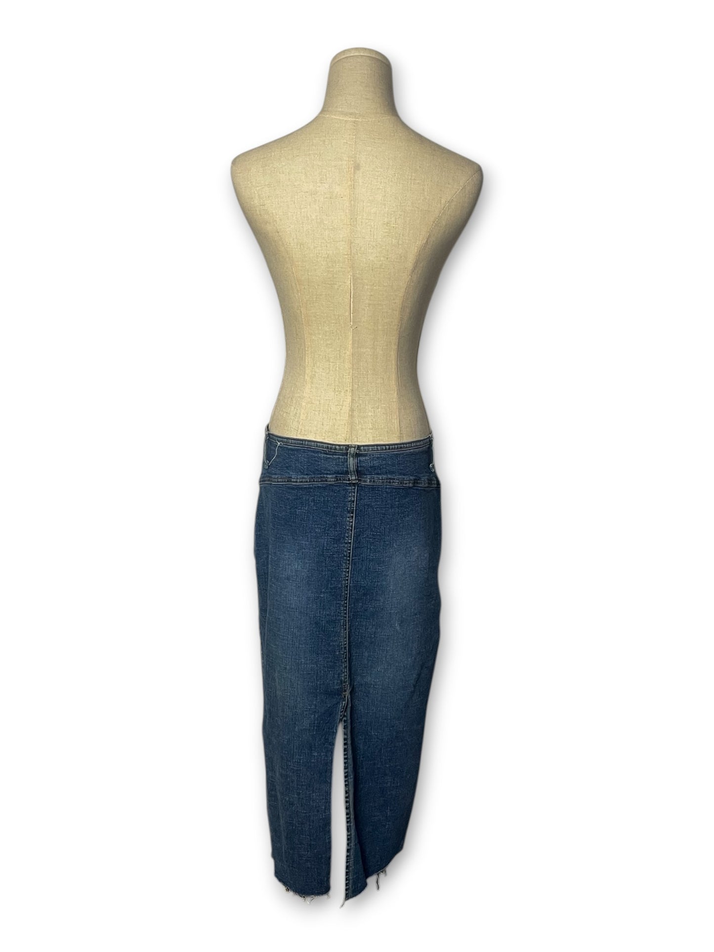 Y2K Lace-Up Denim Skirt (M/L)