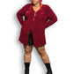 90’s/Y2K Valerie Stevens II Wine Red Knit Cardigan Sweater (XL)