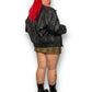 80’s/90’s American Weekend Black Leather Bomber Jacket (XL)