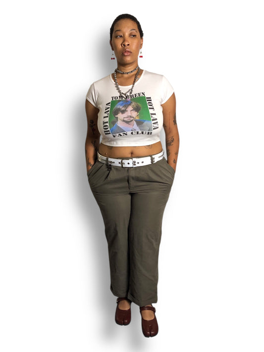 Y2K Dockers Olive Green Pleated Pants (2X)