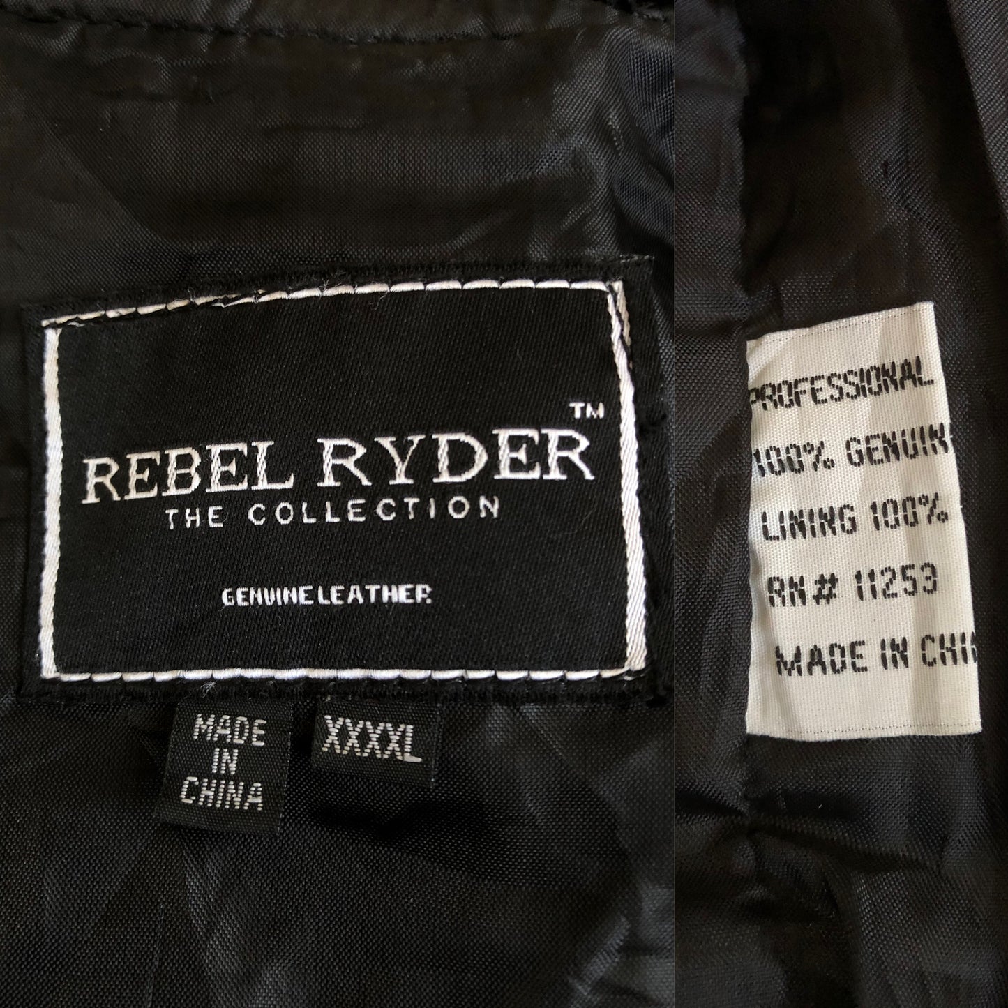 90’s Rebel Ryder Black Patchwork Leather Vest (2X/3X)