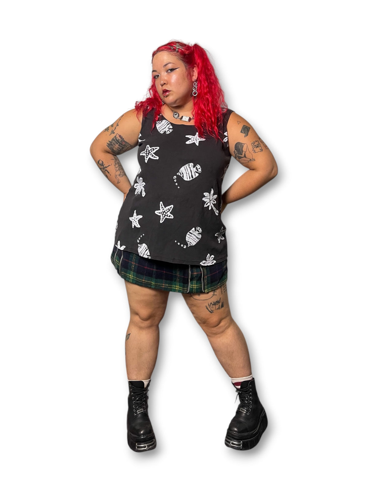 80’s/90’s Beach Print Tank Top (1X/2X)