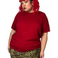Y2K Alfred Dunner Red Knit Shirt (2X)