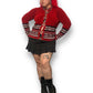 90’s/Y2K Croft & Barrow Red Patterned Cardigan Sweater (XL)