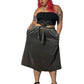 80’s/90’s Tumbleweeds Gray Velvet Skirt (XL/2X/3X)