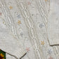 90’s Knit Knit White Floral Sweater (L)