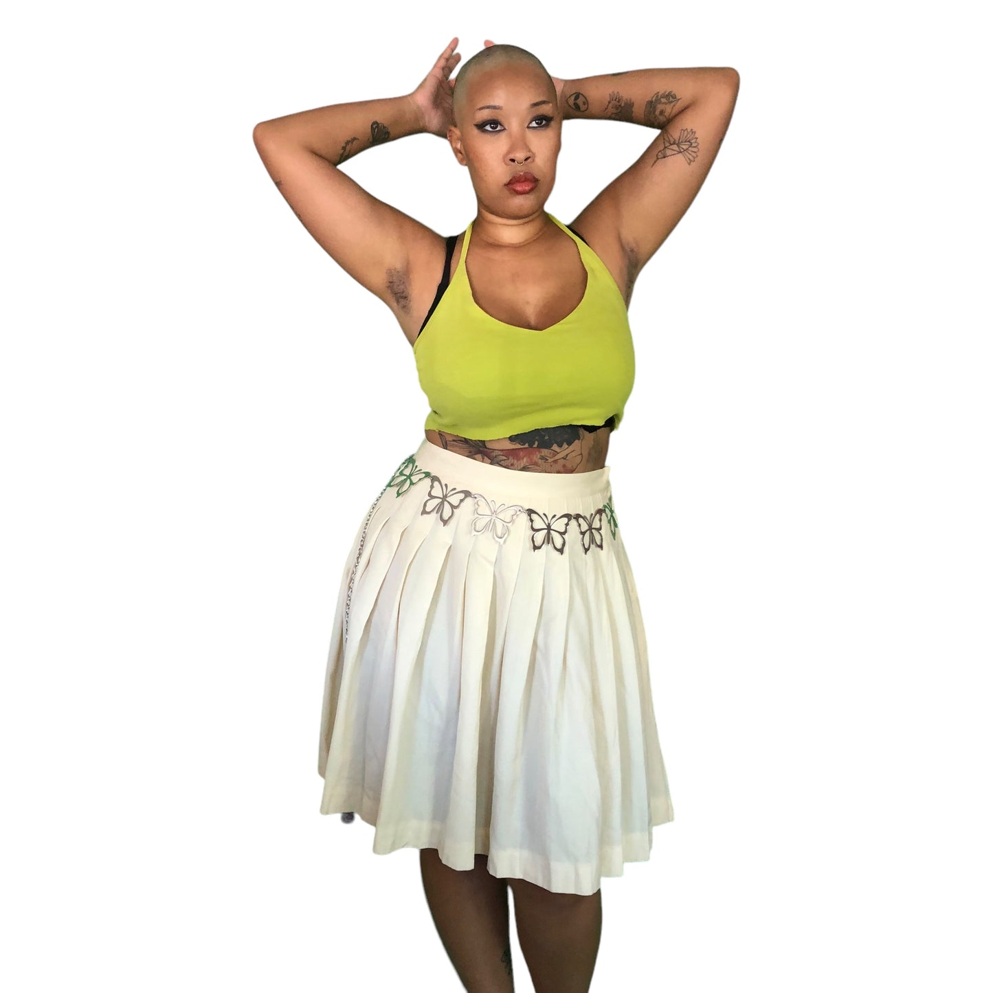 Y2K GUESS Lime Green Halter Top (M)