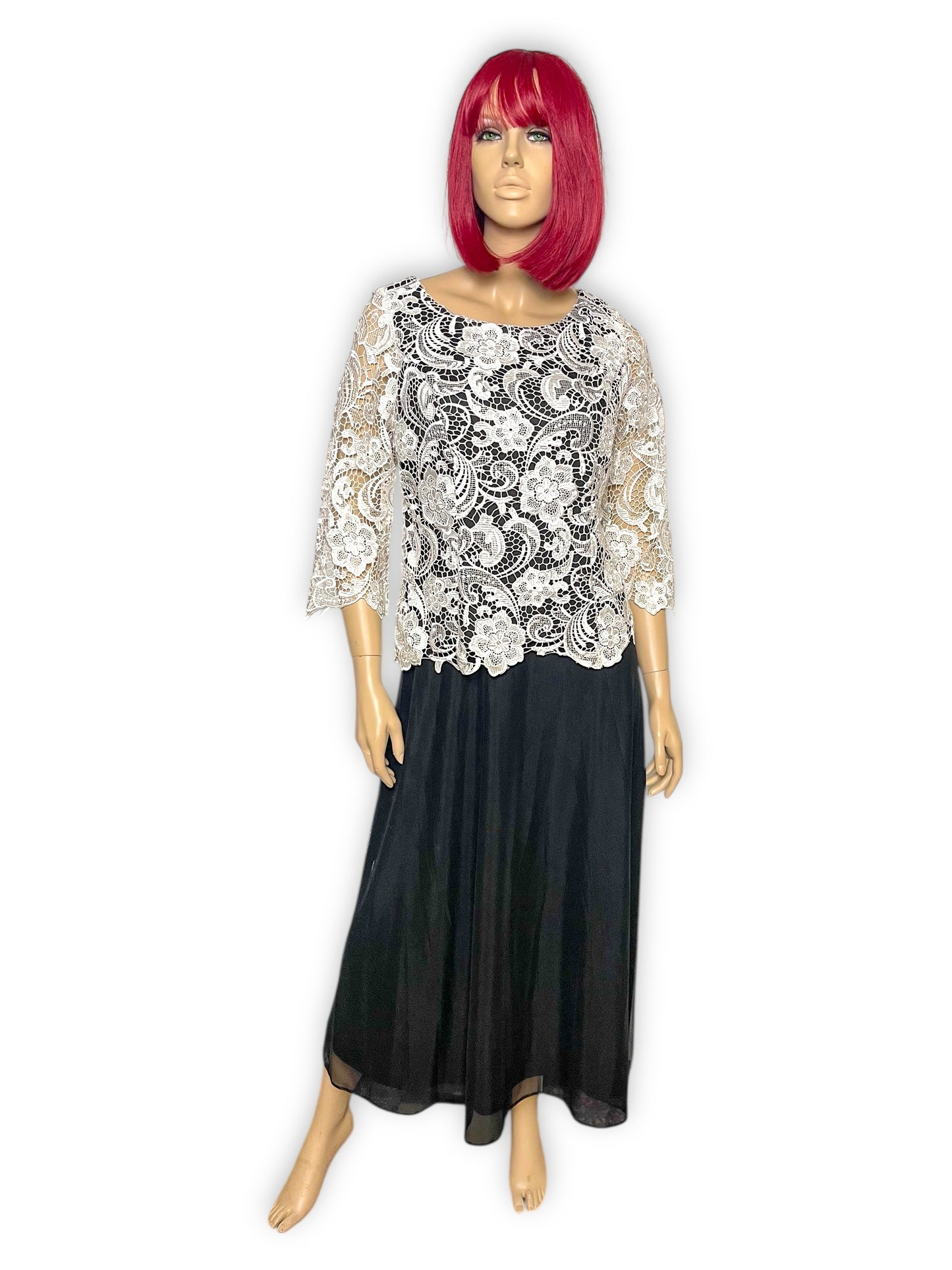 90’s Alex Evenings Retro Maxi Dress (M)