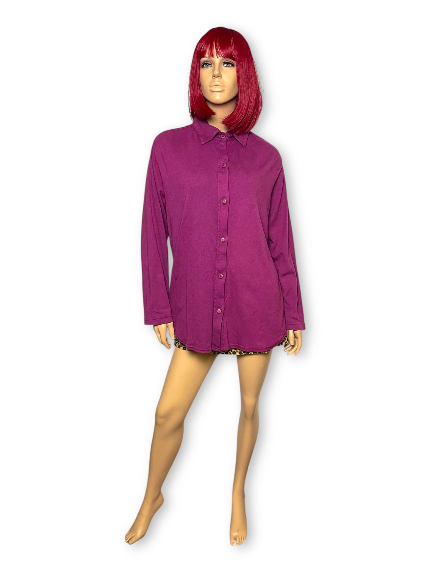 80’s/90’s Russ Berens Plum Button Down Shirt (M)