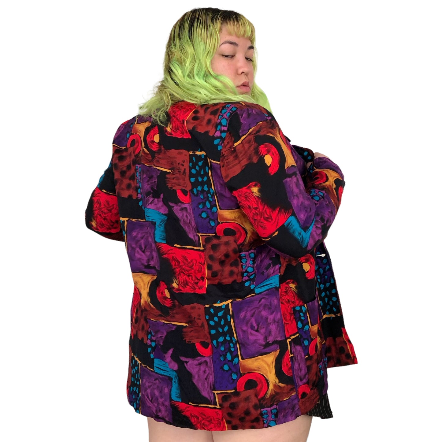 80’s/90’s Barrie Stephens Colorful Retro Print Blazer (L/XL)