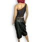 90’s/Y2K Black Leather Pencil Skirt (L)