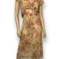 90’s CDC Tan Paisley Floral Midi Dress (XL)
