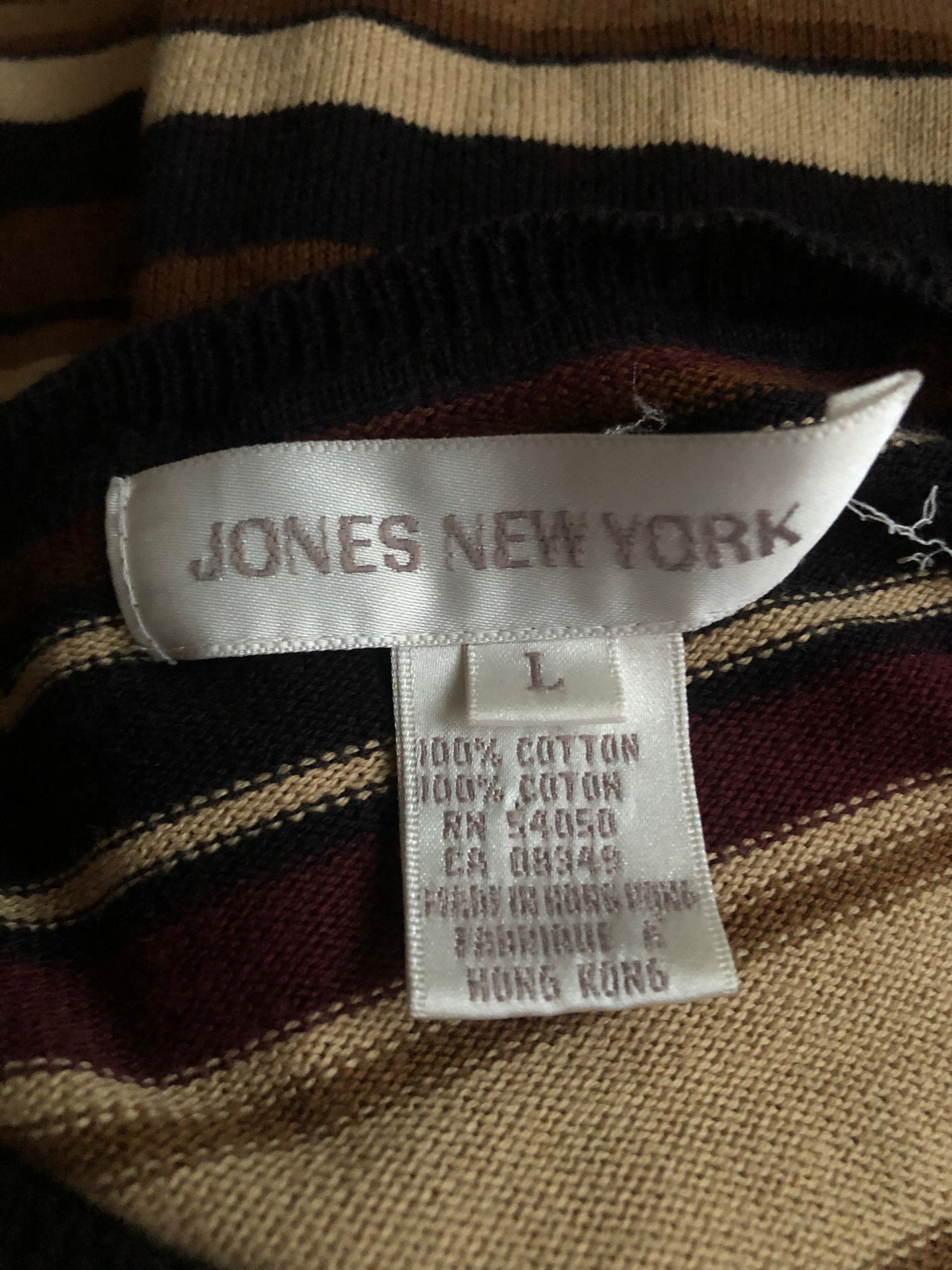 90’s Jones New York Striped Knit Tank Top (L)