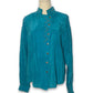 80’s Turquoise Retro Western Blouse (L)