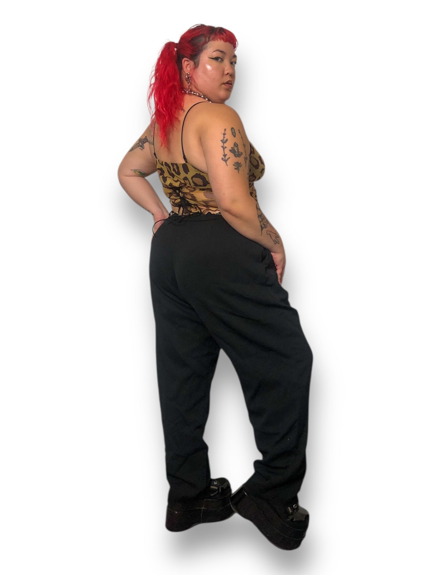 90’s E Wear Black Pleated Dress Pants (2X/3X)