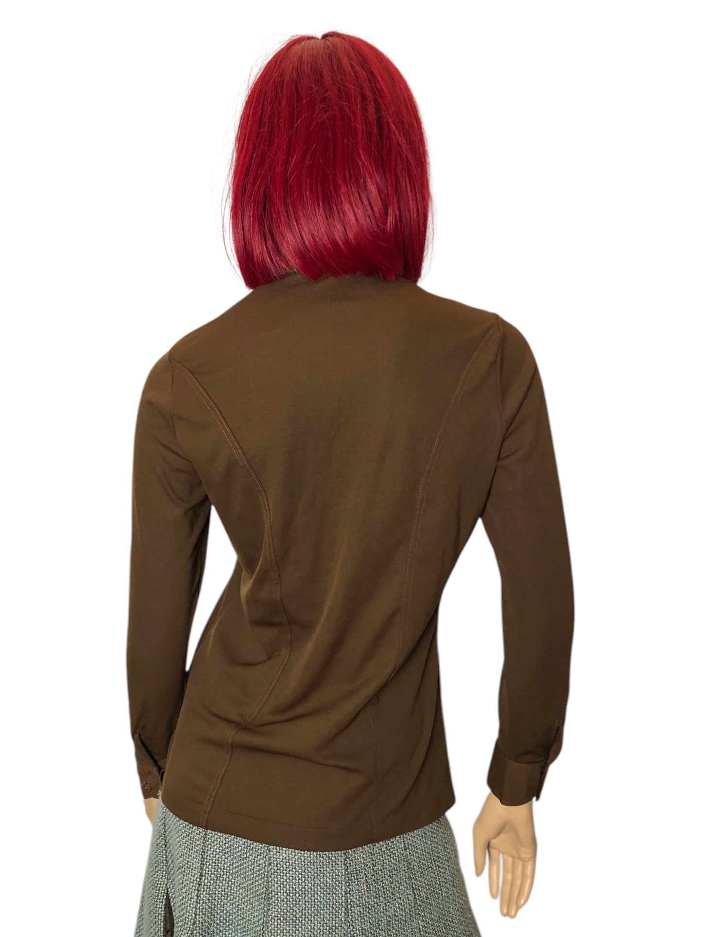 60’s Tarni Brown Retro Shirt (M)