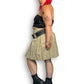 90’s/Y2K Mills Uniform Co Khaki Pleated Skirt (2X)