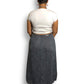 90’s/Y2K Merona Gray Floral Maxi Skirt (XL)