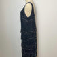 90’s Silk Beaded Tiered Cocktail Dress (XL/1X)